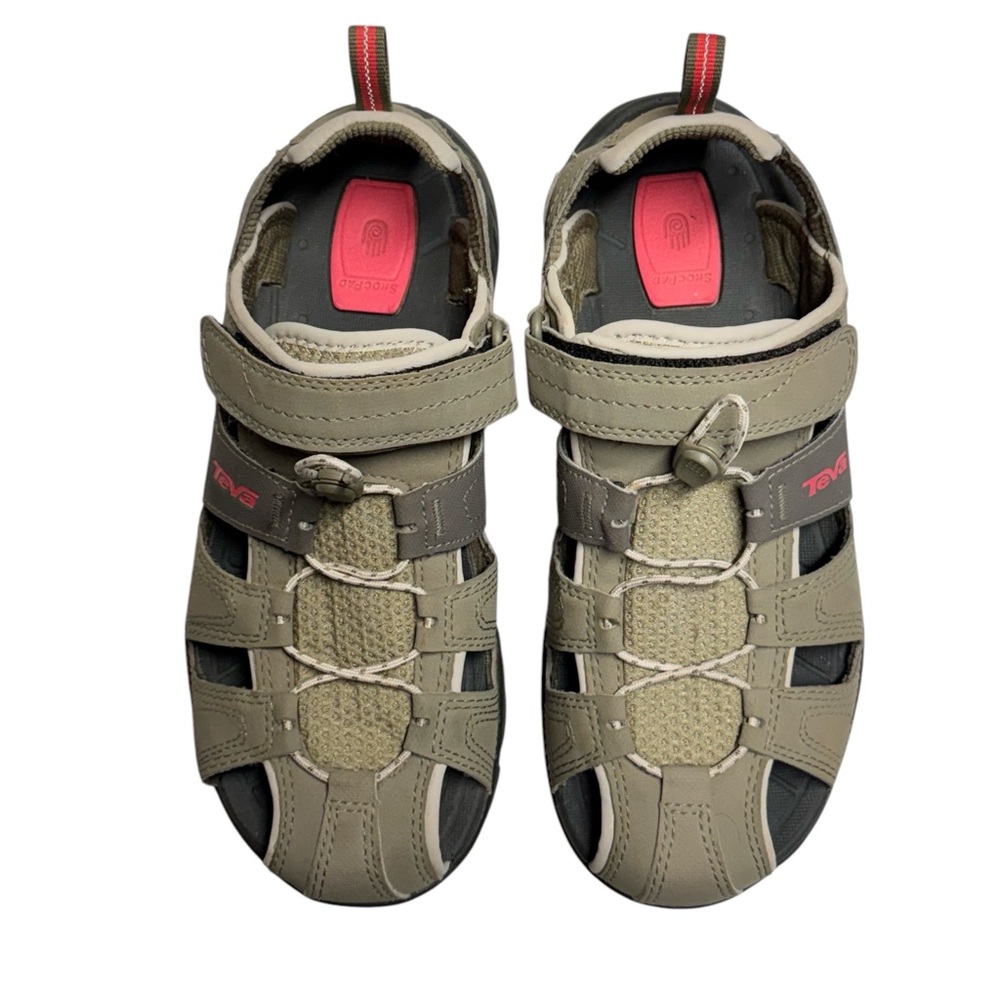 Teva Olive Green and Coral Outdoor Sandals - Picture 4 of 13